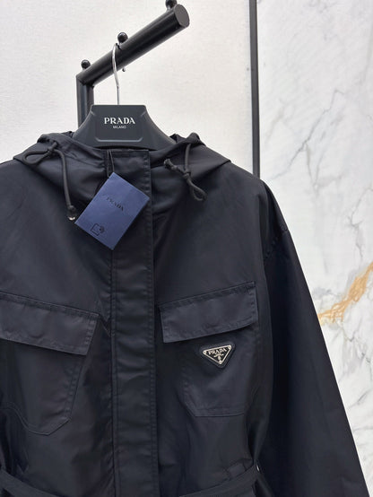 25ss hooded trench coat