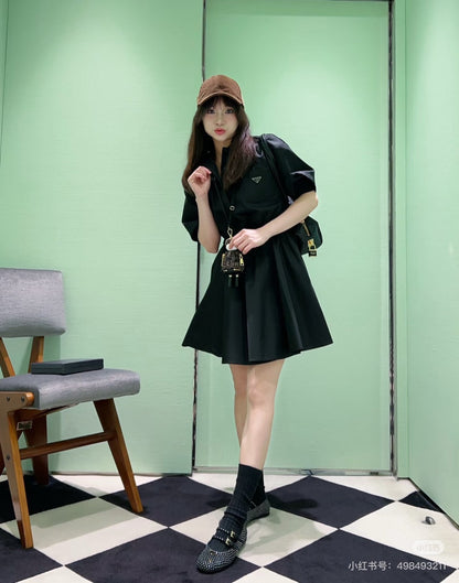 25SS drawstring shirt dress