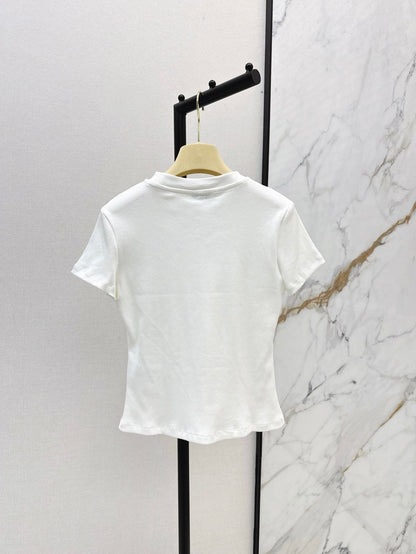 m 25ss embroidered t-shirt