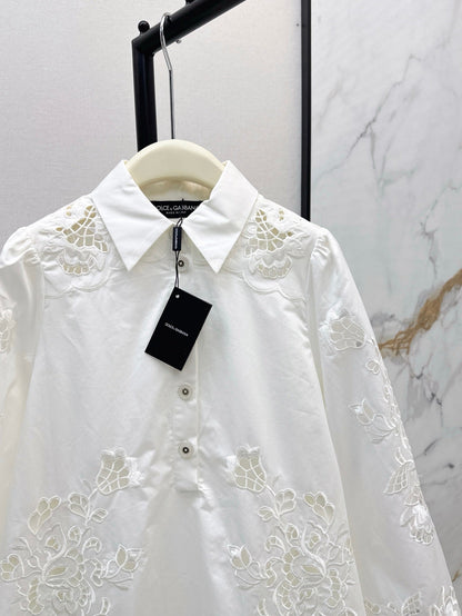 25ss hollow shirt dress