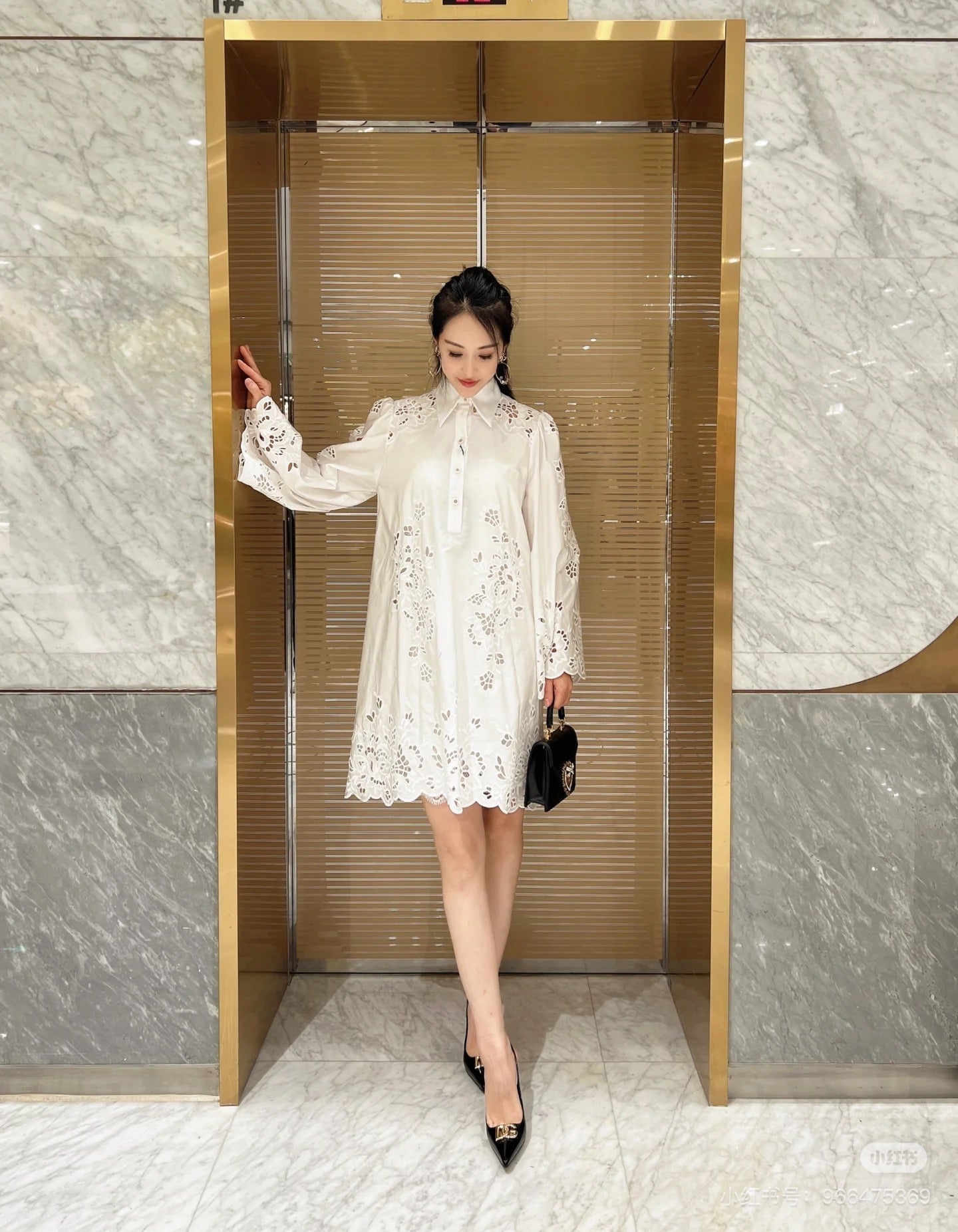 25ss hollow shirt dress