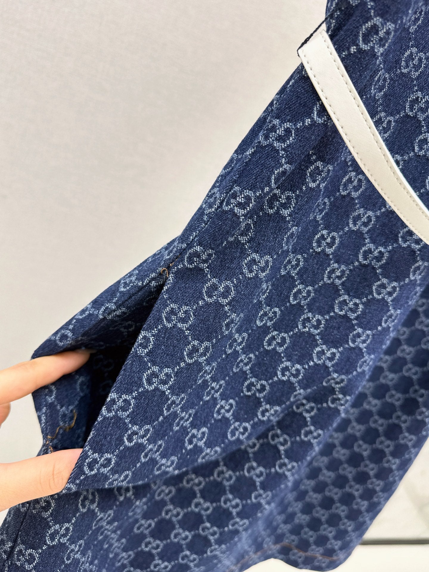 G 25ss denim jacquard dress