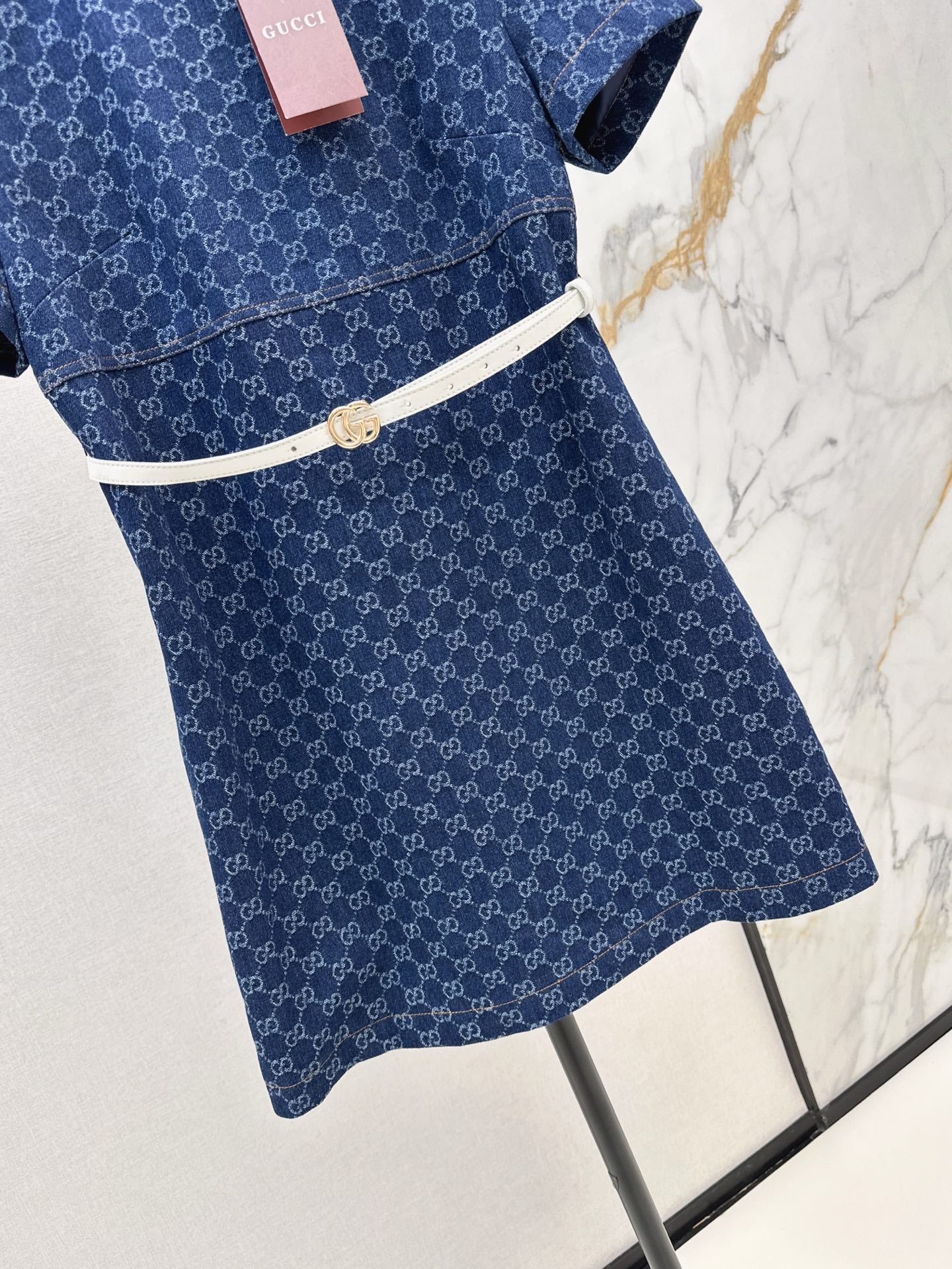 G 25ss denim jacquard dress