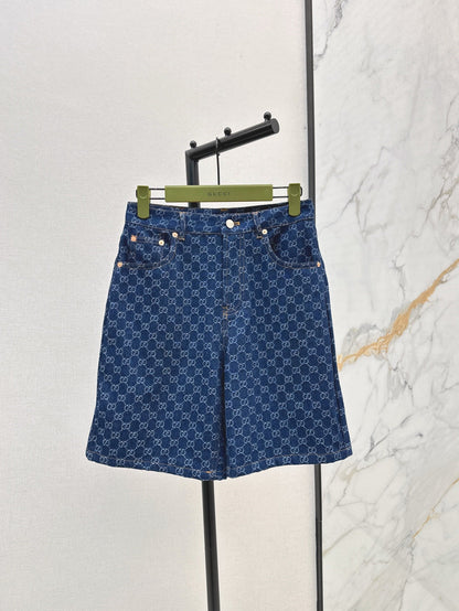 25ss jacquard denim short