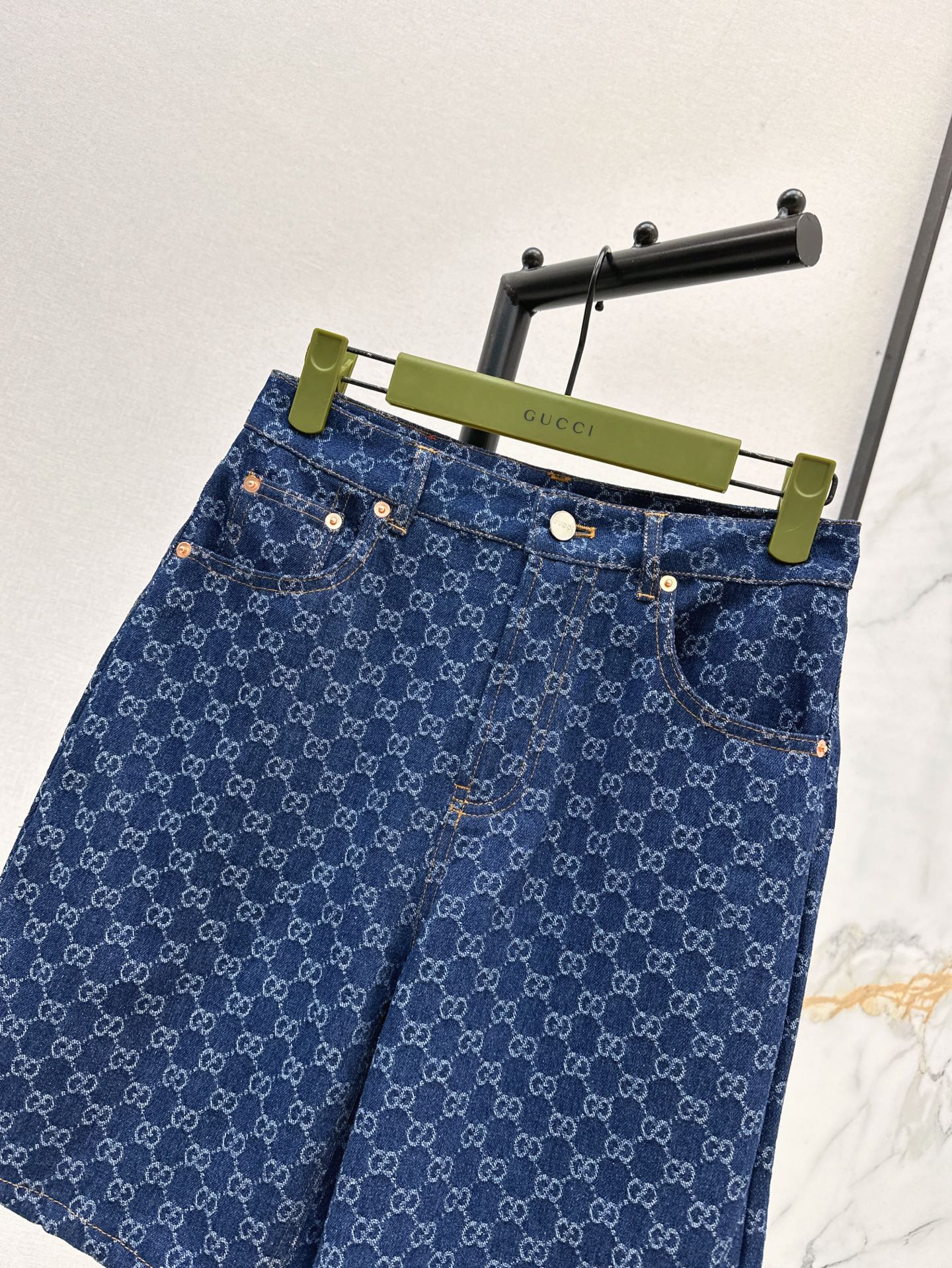 25ss jacquard denim short