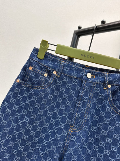 25ss jacquard denim short