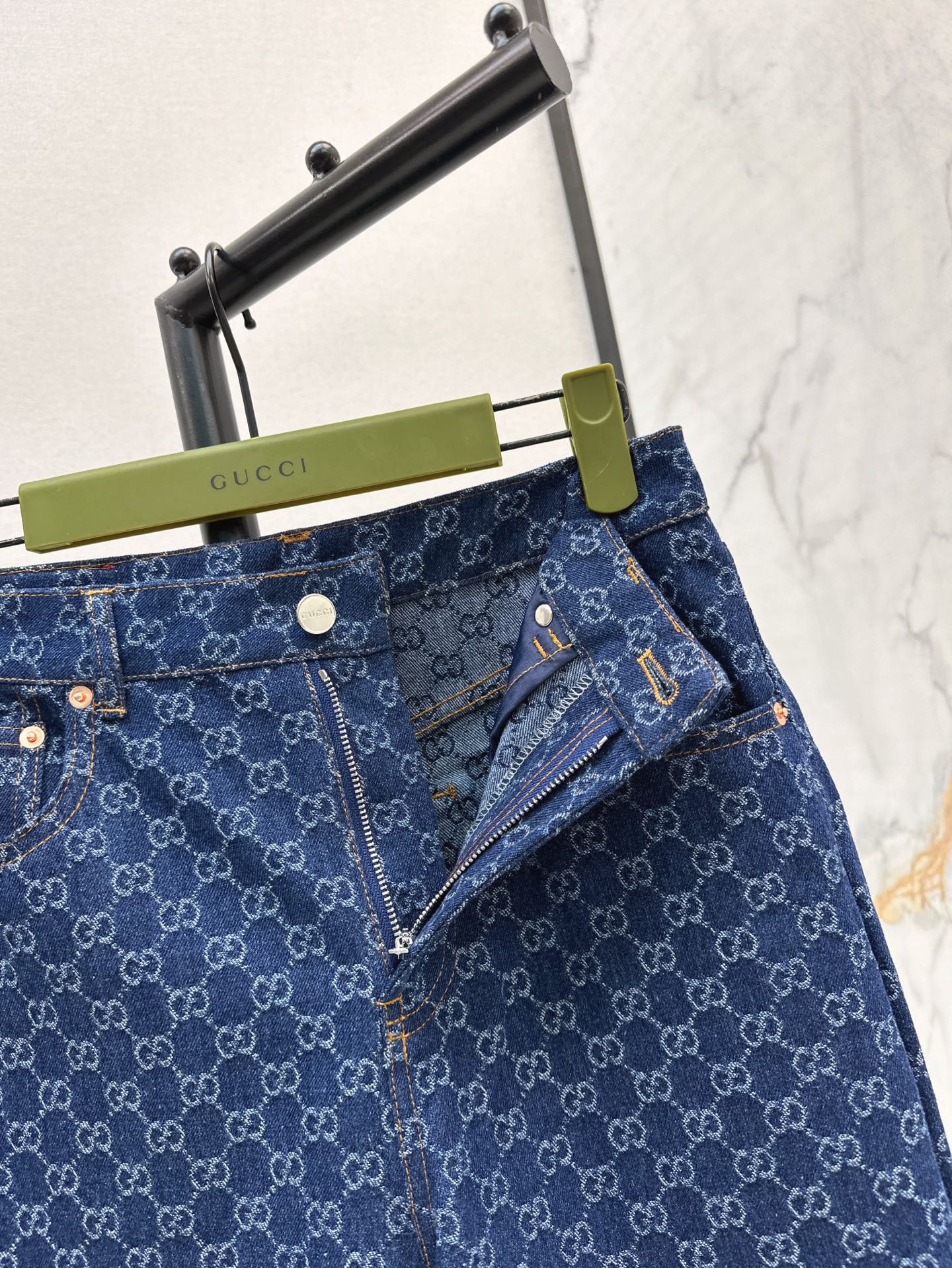 25ss jacquard denim short