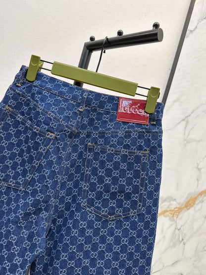 25ss jacquard denim short