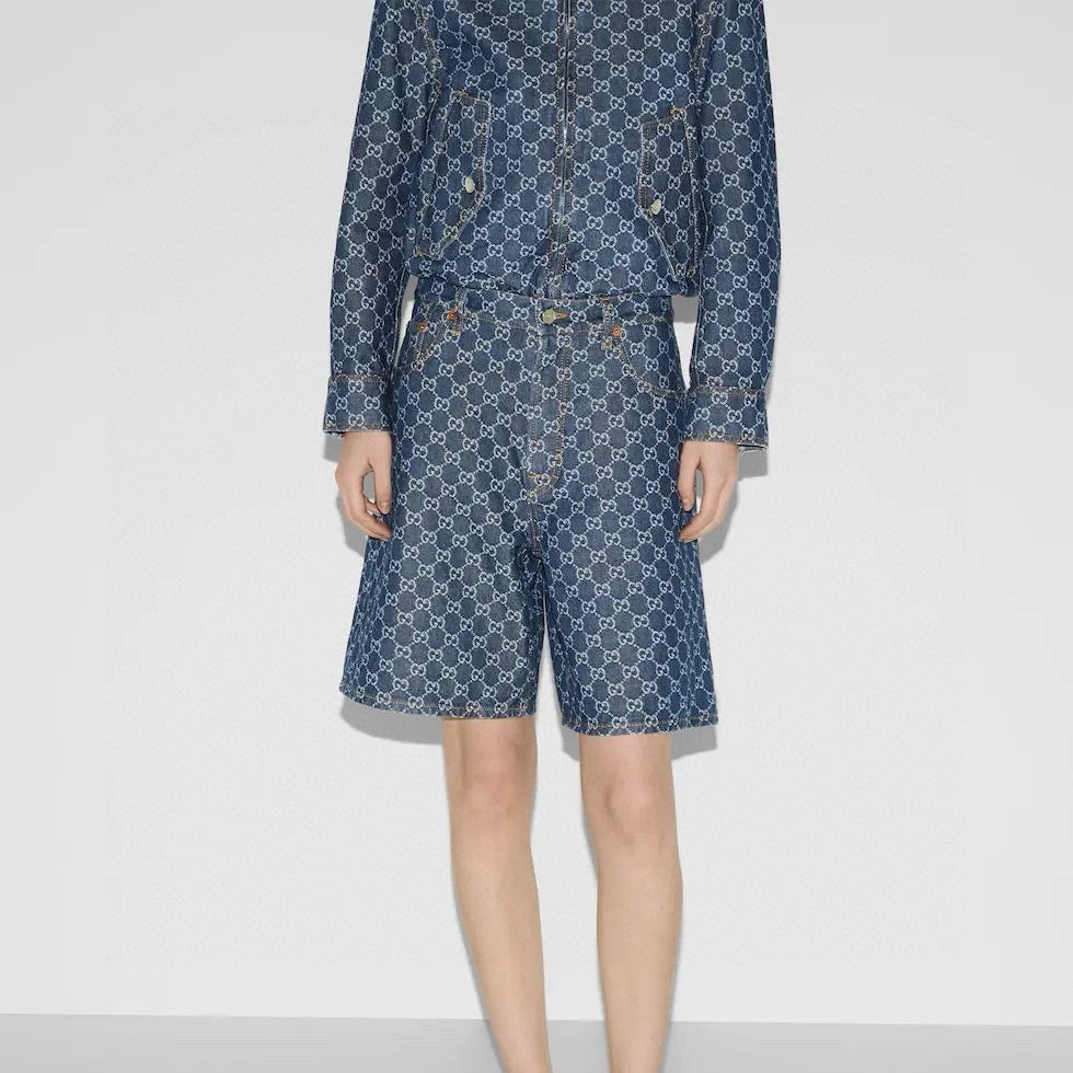 25ss jacquard denim short