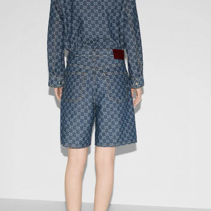 25ss jacquard denim short