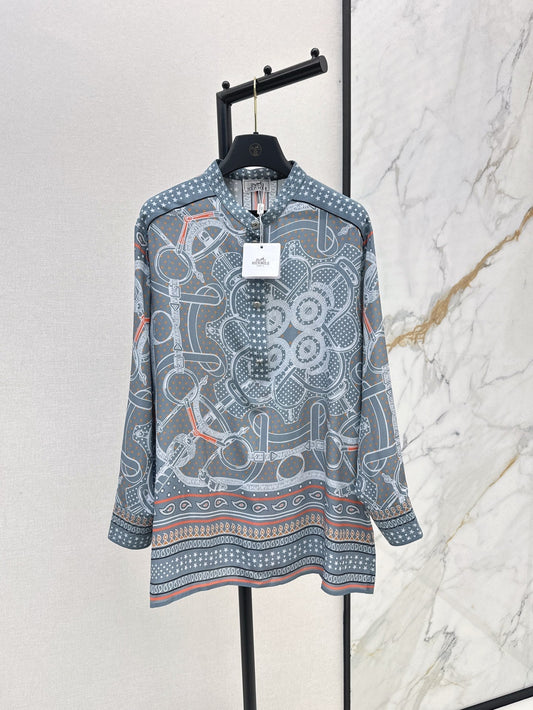 25ss silk printed shirt