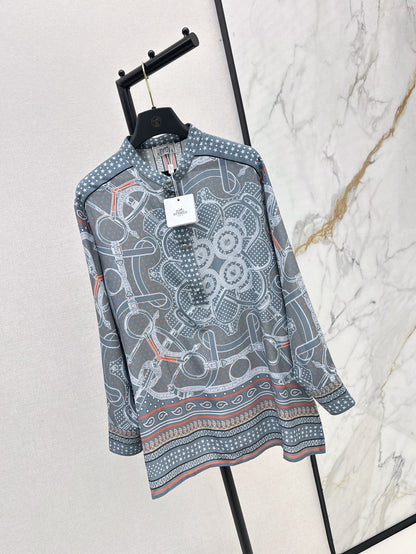 25ss silk printed shirt
