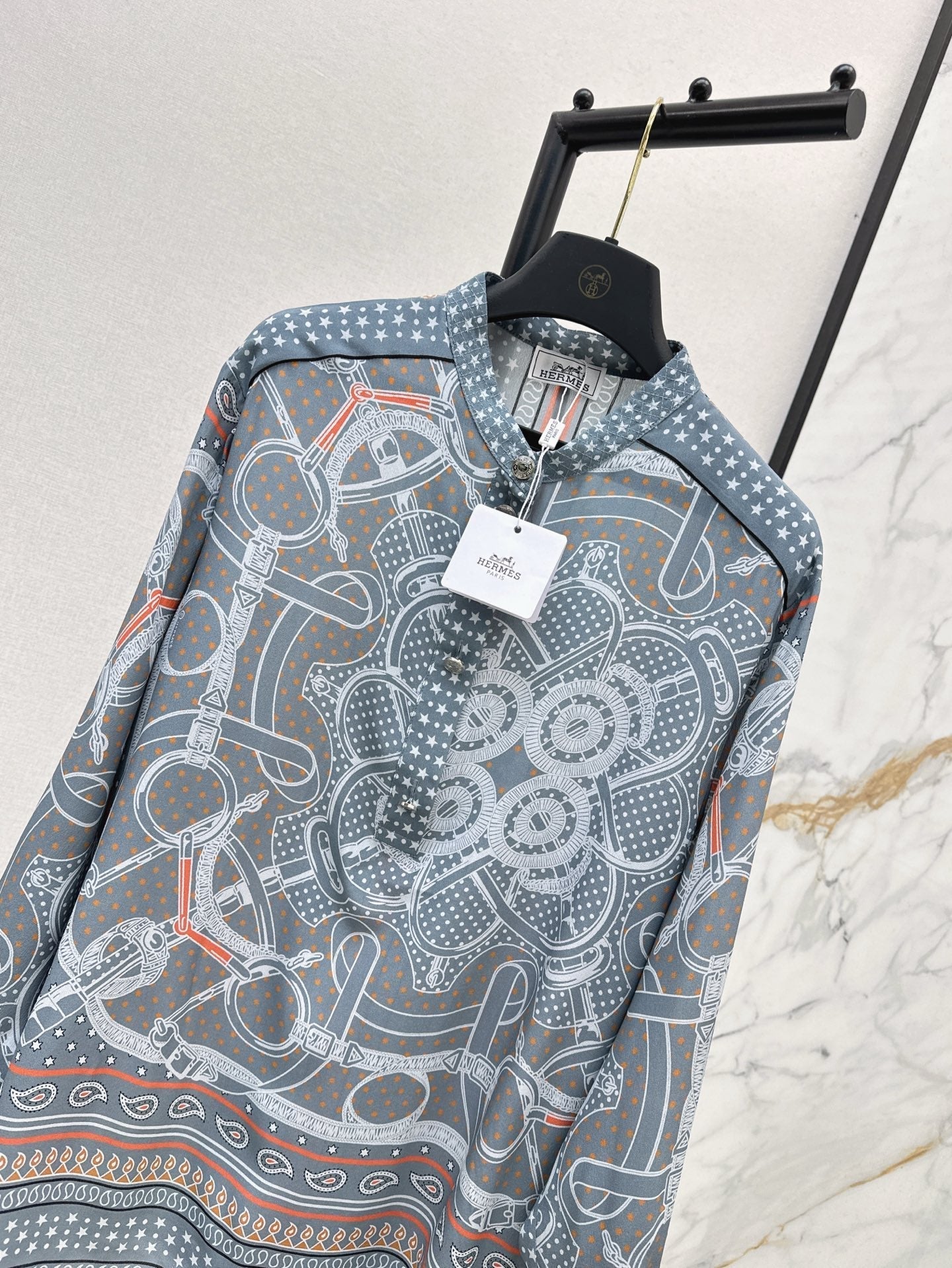 25ss silk printed shirt