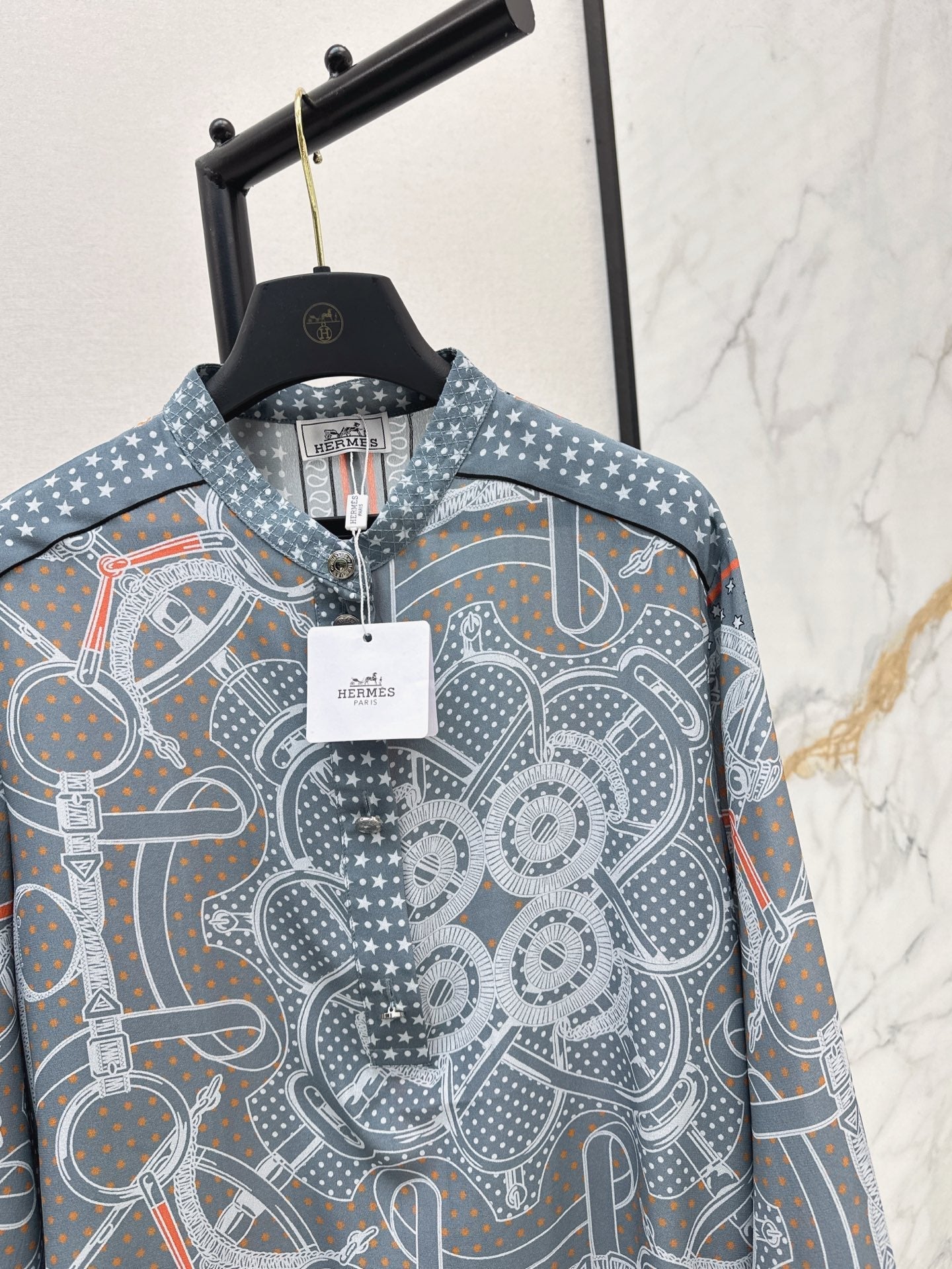 25ss silk printed shirt