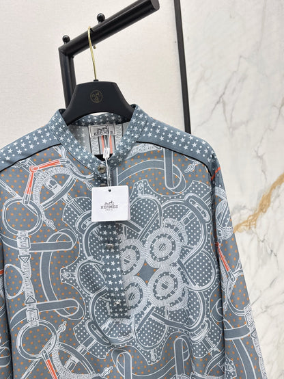 25ss silk printed shirt