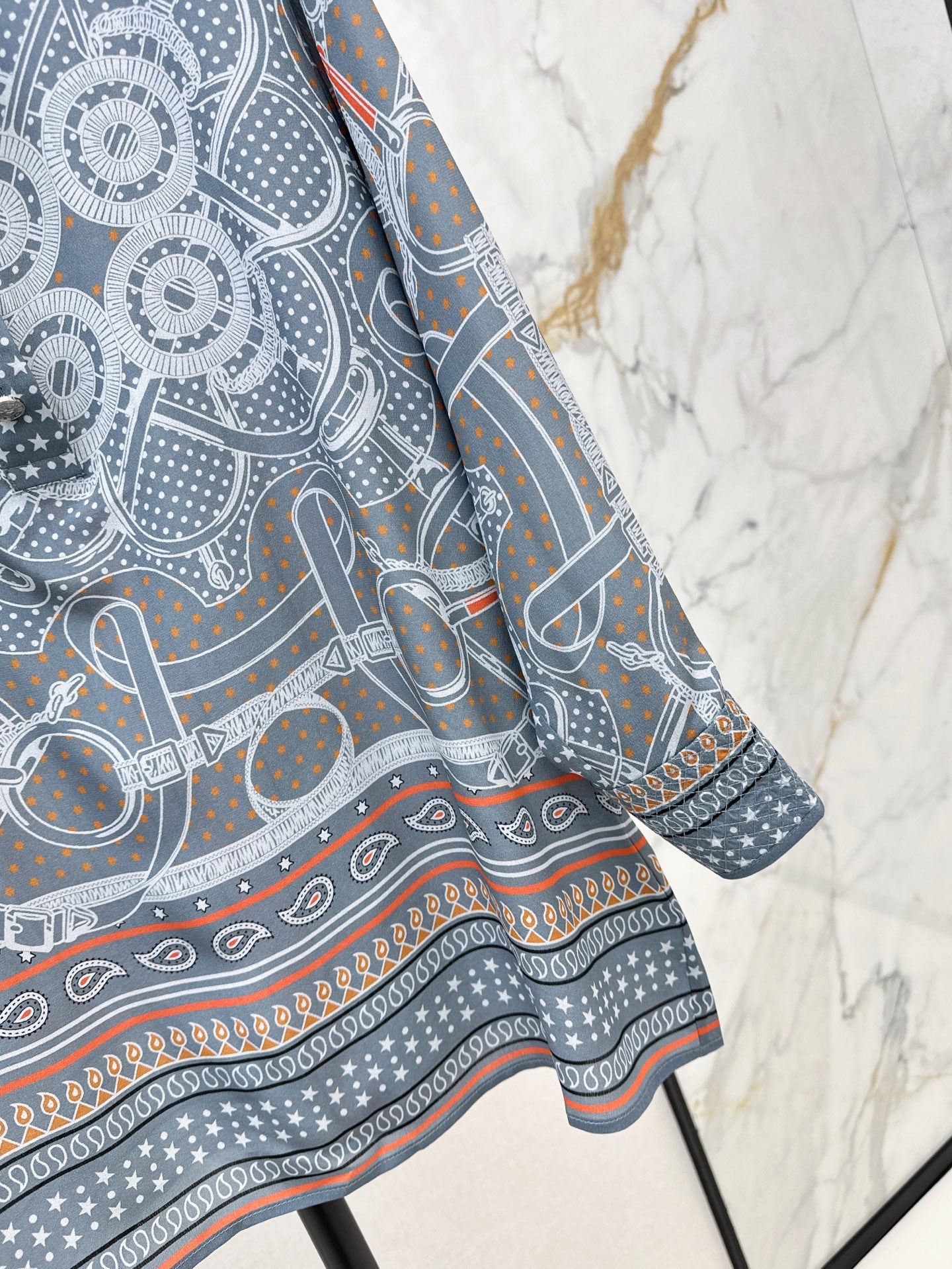 25ss silk printed shirt