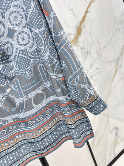 25ss silk printed shirt