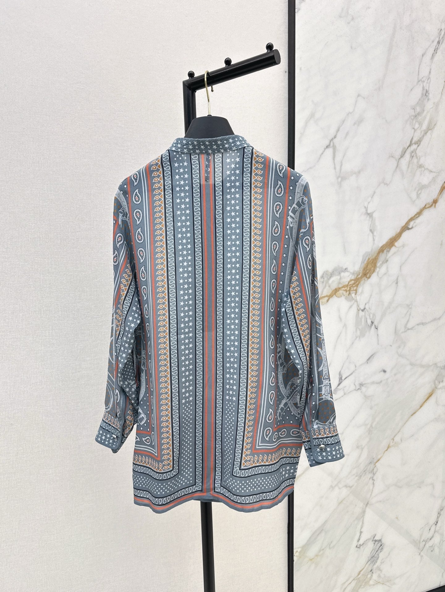 25ss silk printed shirt