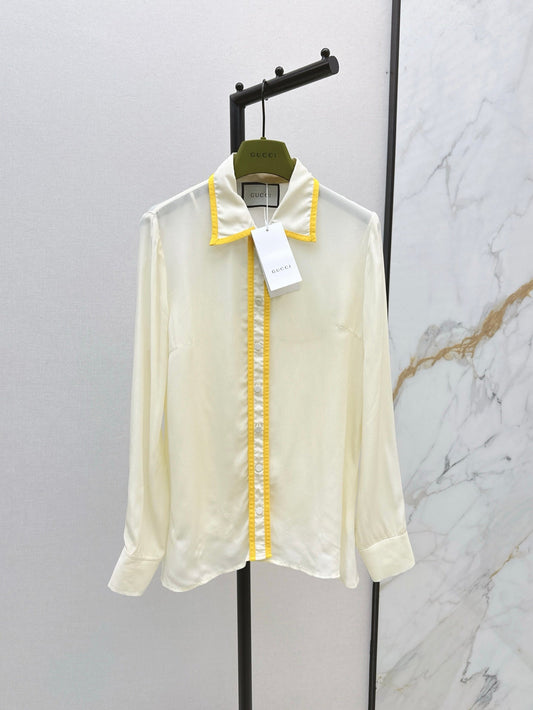 G 25ss silk buttons shirt