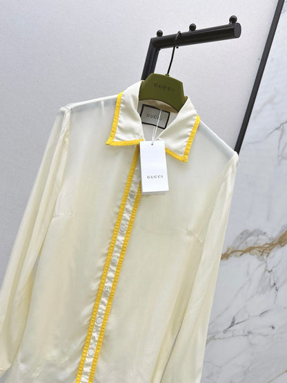 G 25ss silk buttons shirt
