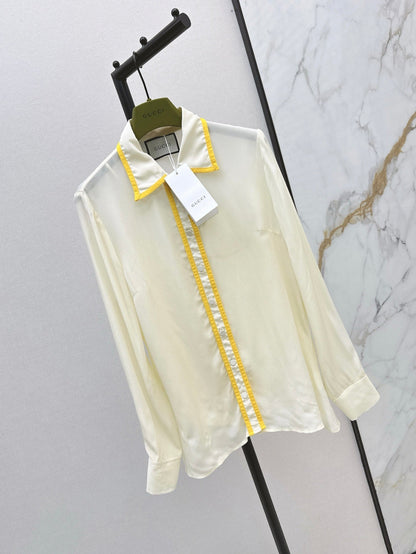 G 25ss silk buttons shirt
