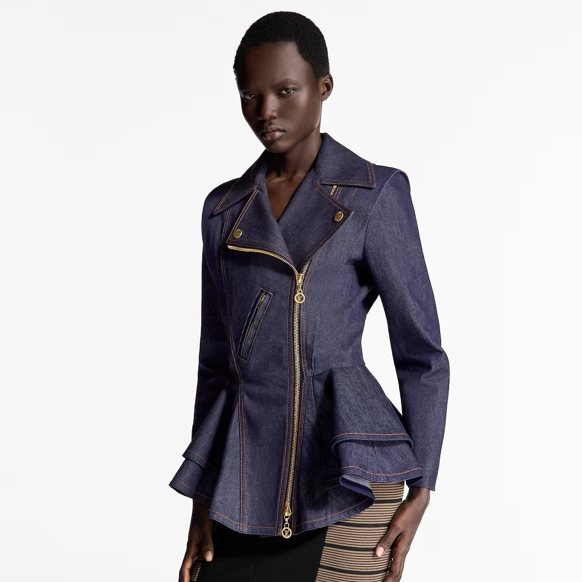 25ss denim ruffle jacket