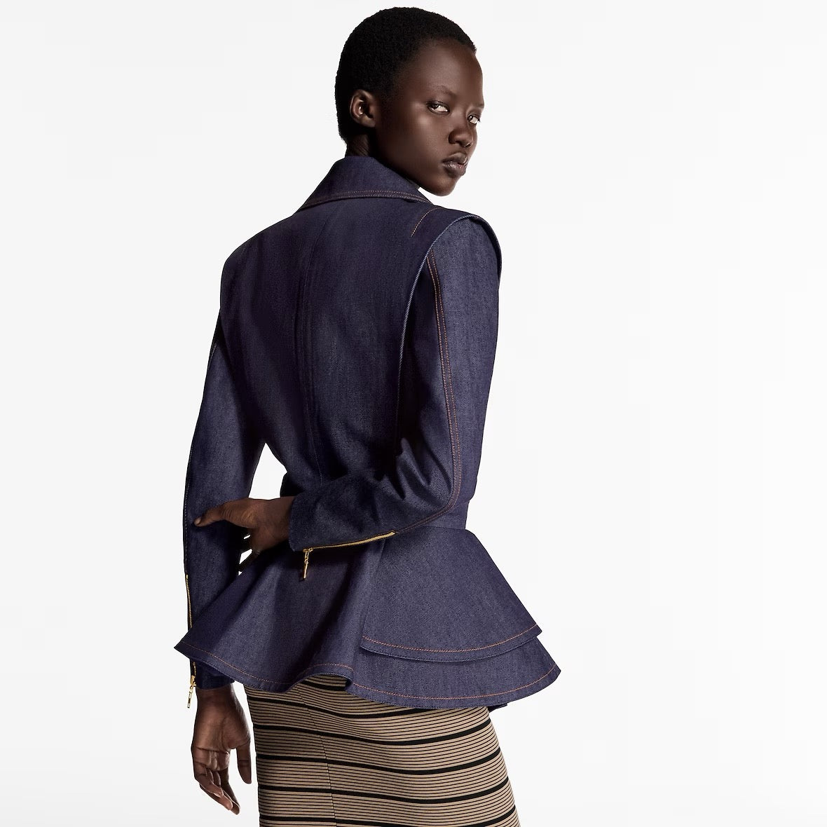 25ss denim ruffle jacket