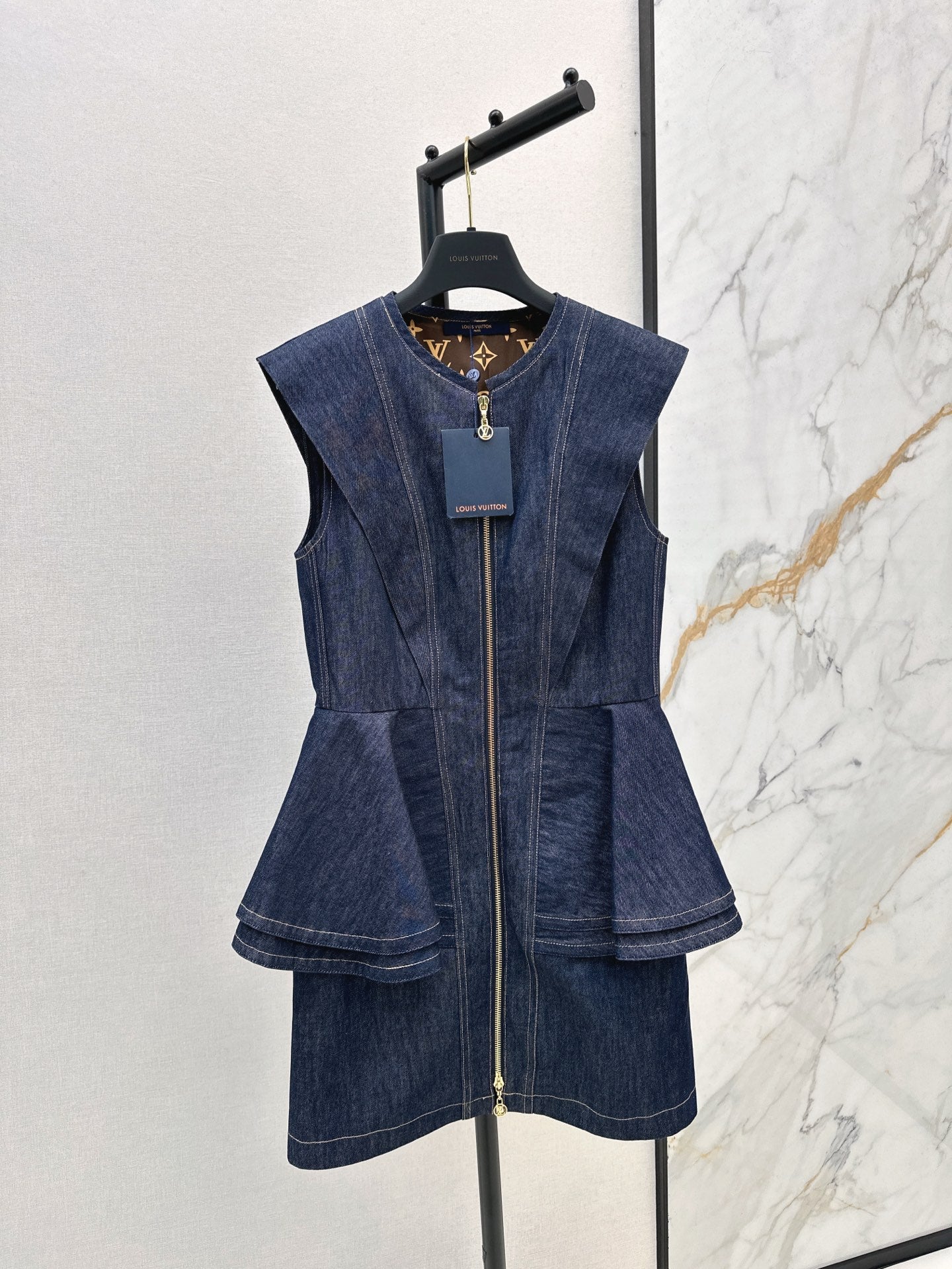 L 25ss denim sleeveless dress