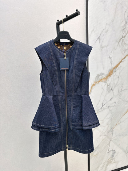 L 25ss denim sleeveless dress