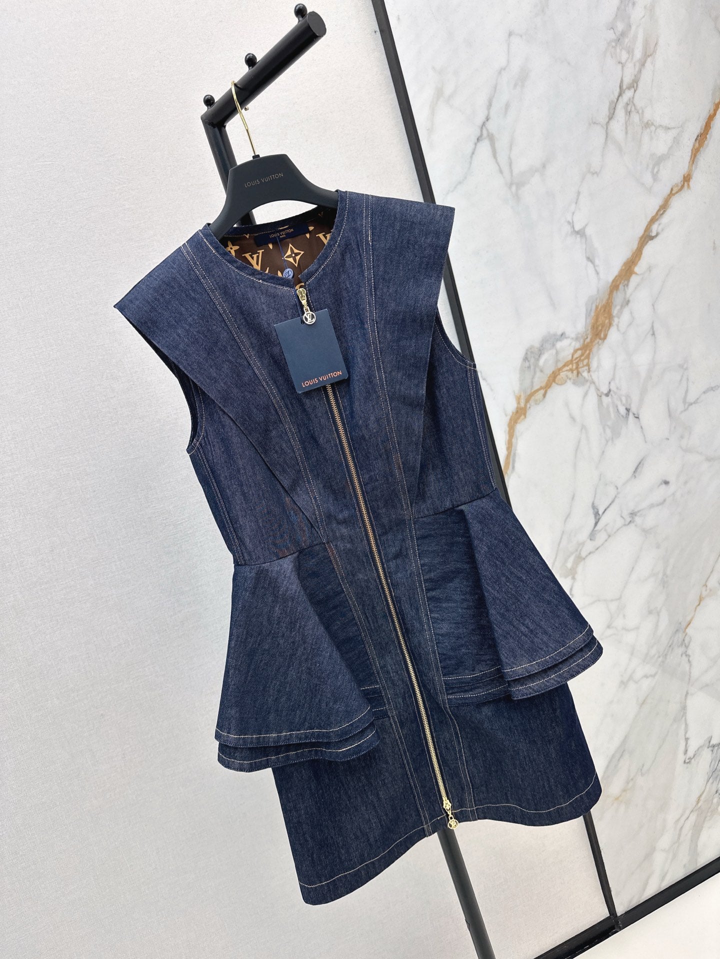 L 25ss denim sleeveless dress
