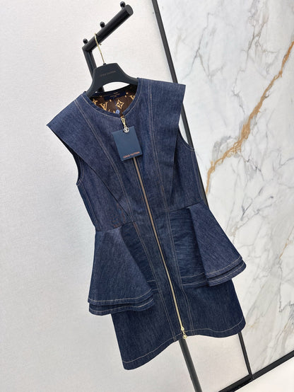 L 25ss denim sleeveless dress