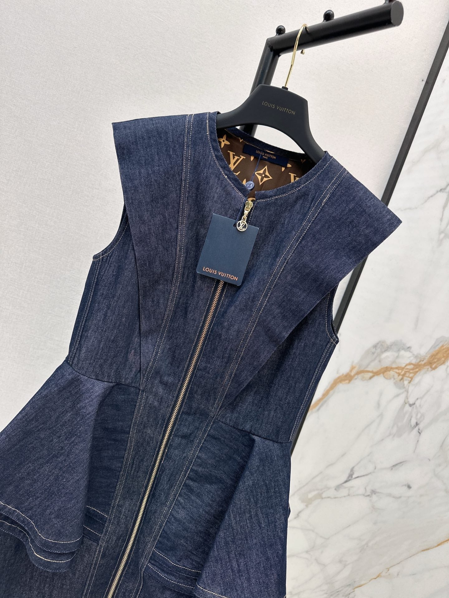 L 25ss denim sleeveless dress