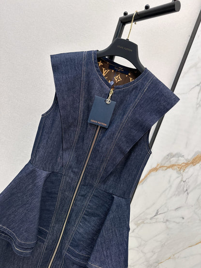 L 25ss denim sleeveless dress