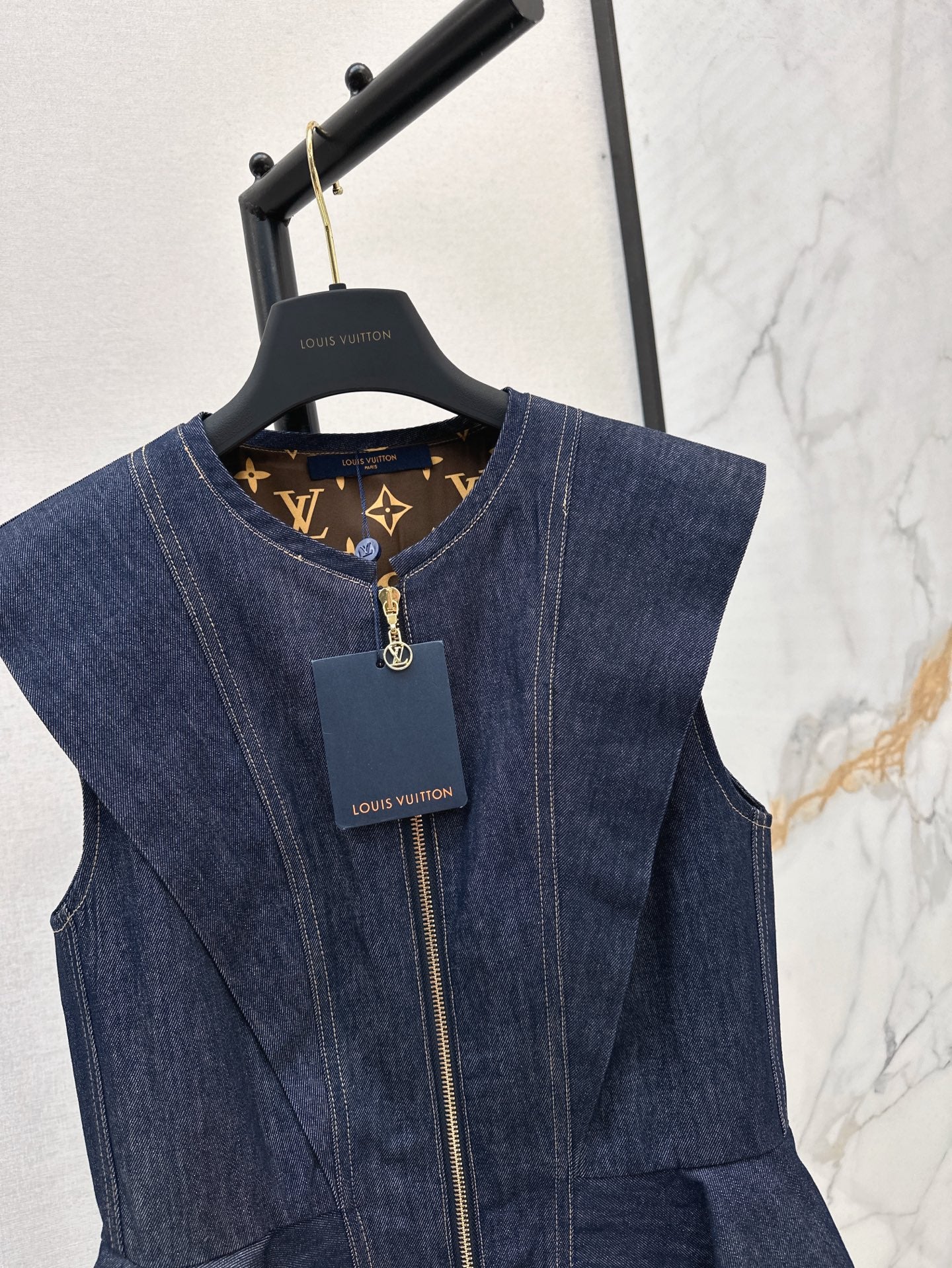 L 25ss denim sleeveless dress