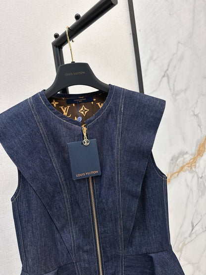 L 25ss denim sleeveless dress