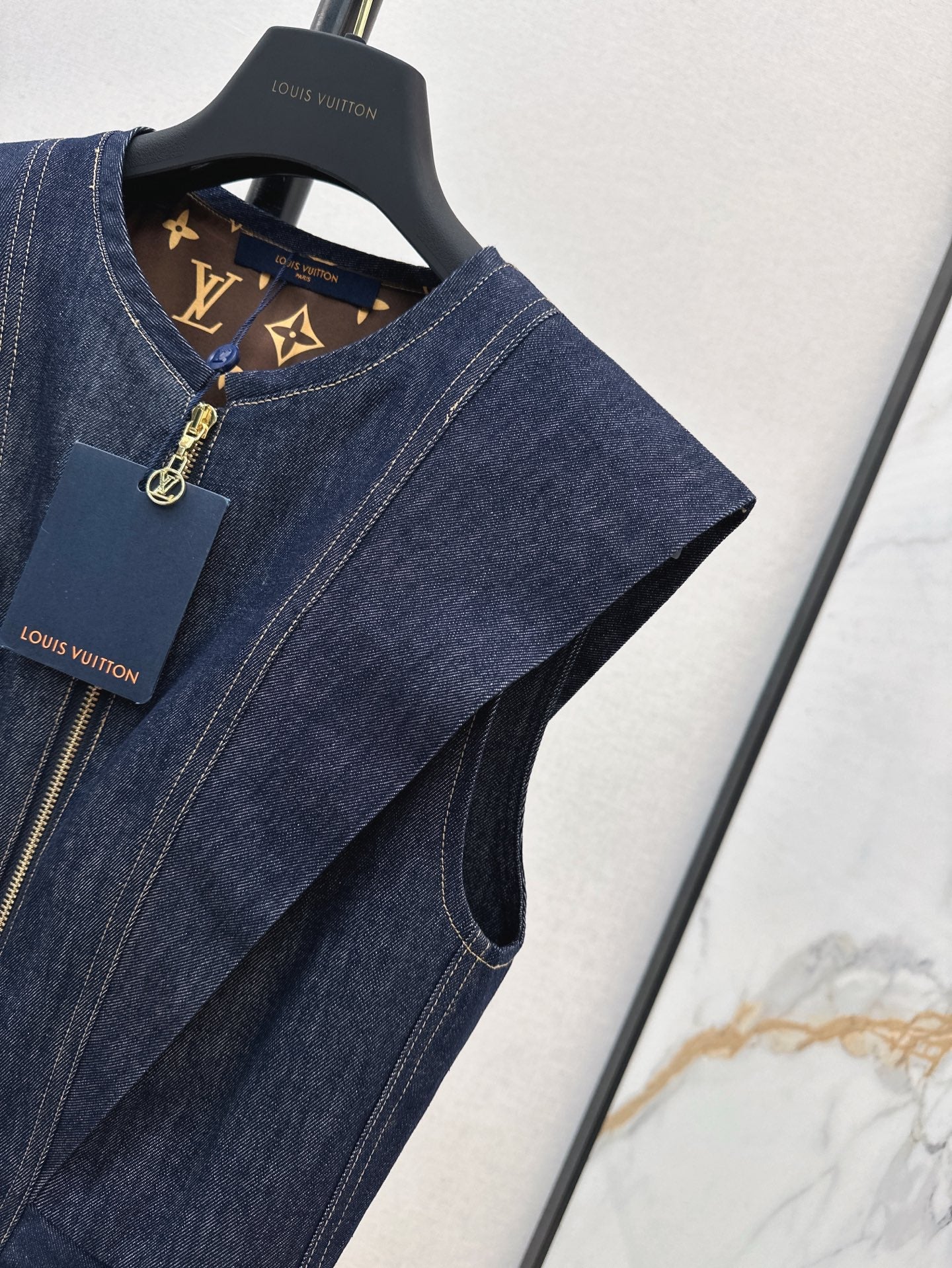 L 25ss denim sleeveless dress