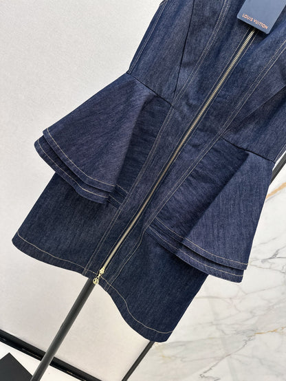 L 25ss denim sleeveless dress