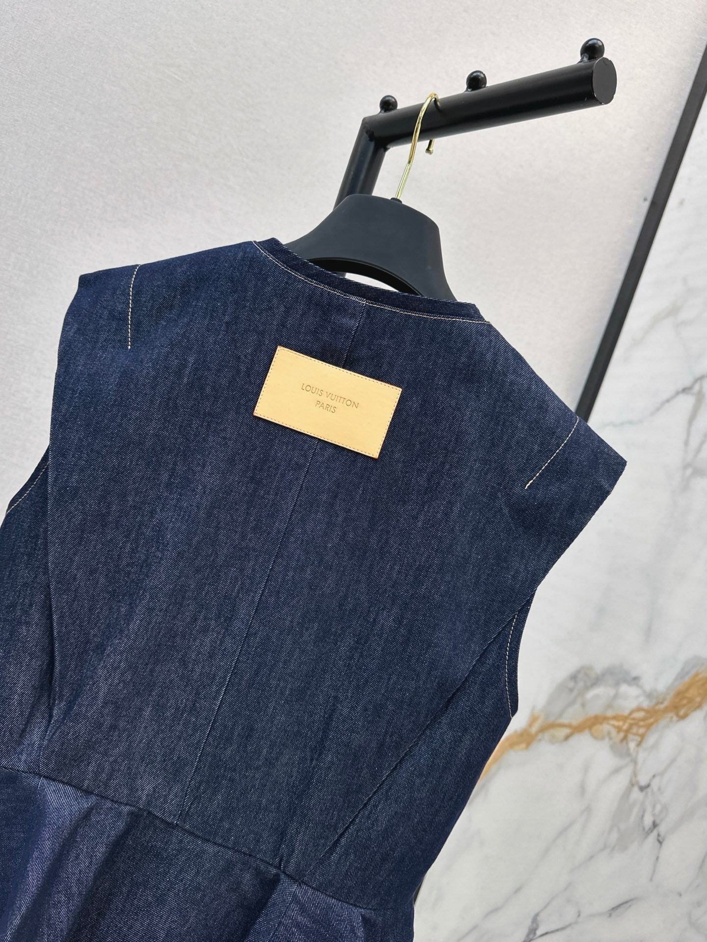 L 25ss denim sleeveless dress
