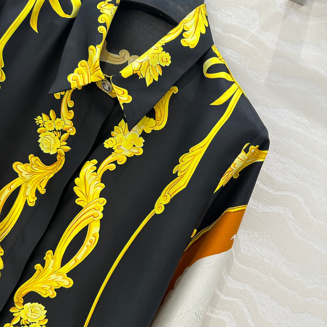 25ss printed silk shirt