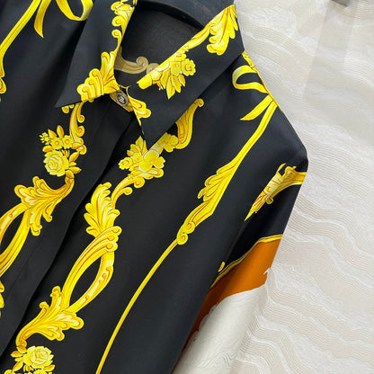 25ss printed silk shirt