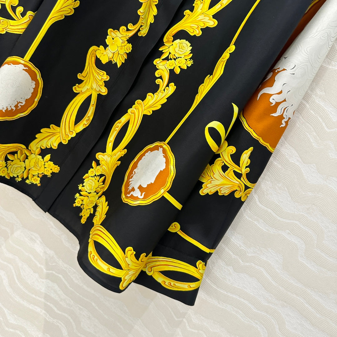 25ss printed silk shirt