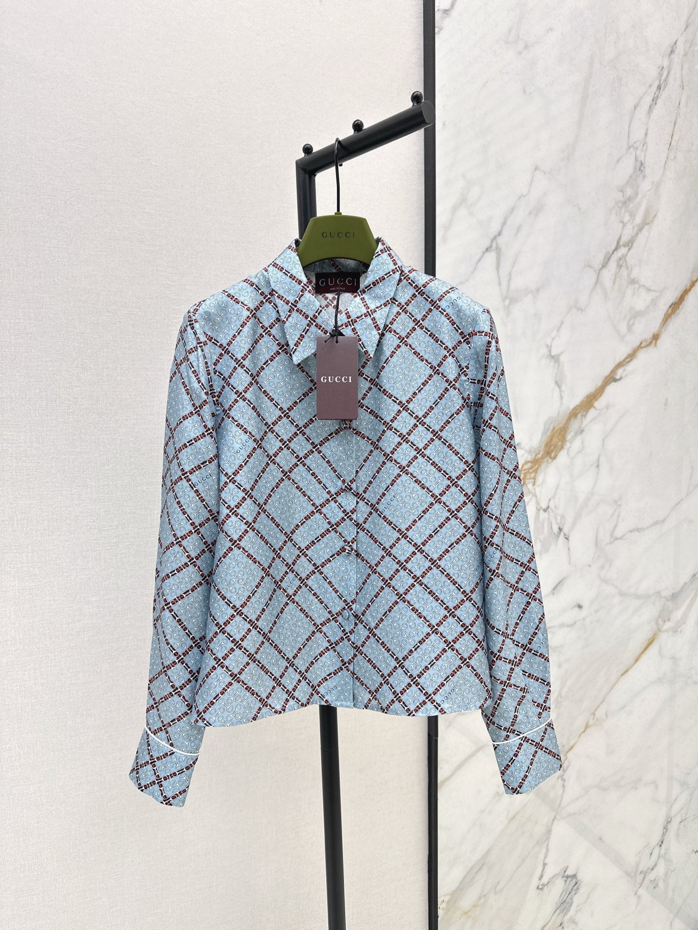25ss Silk jacquard shirt