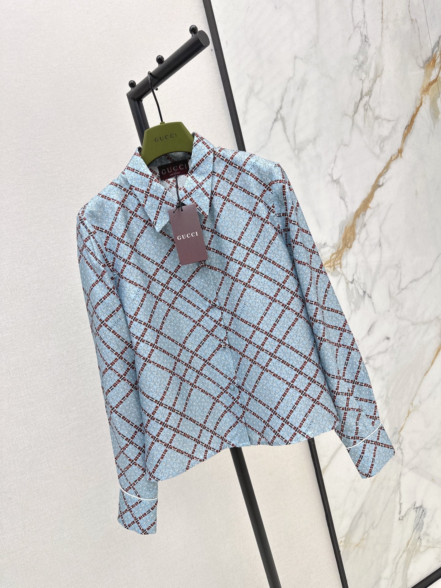 25ss Silk jacquard shirt