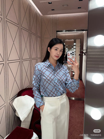 25ss Silk jacquard shirt