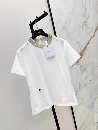 25ss beaded t-shirt