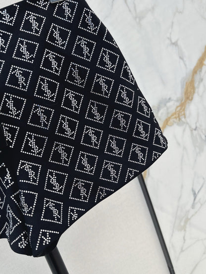 25ss rhinestone short