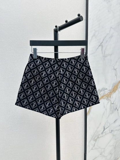 25ss rhinestone short