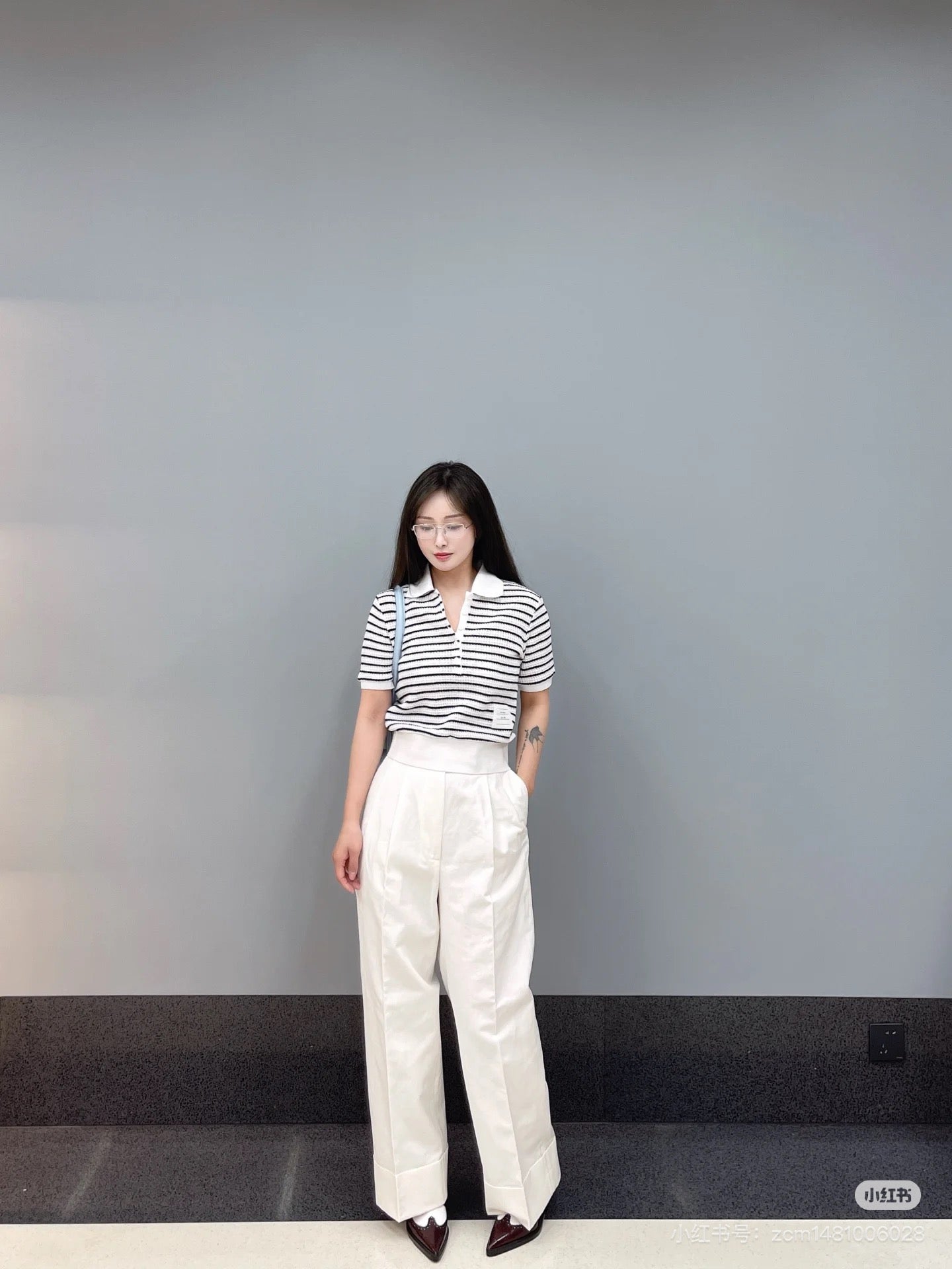 TH  25ss knitted polo shirt