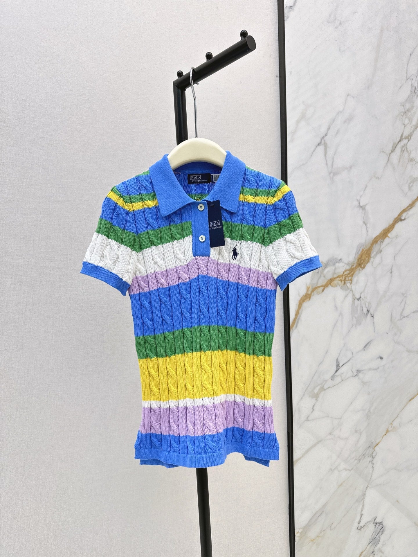 ra  25ss knitted polo shirt