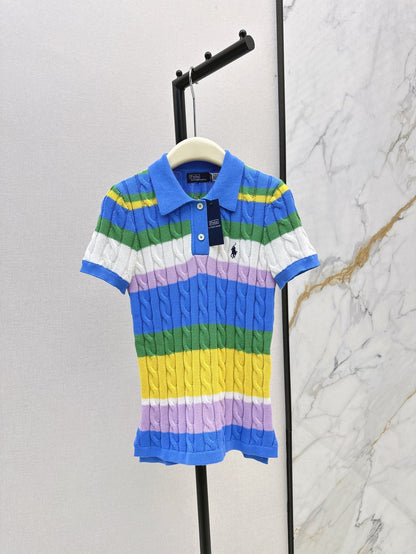 ra  25ss knitted polo shirt